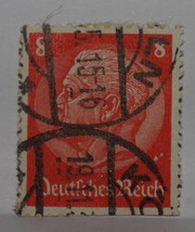 Vintage Stamps German Germany 8 Pfg Pfennig Hindenburg Deutsches Reich X1 B14 - £1.37 GBP