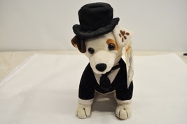 Wishbone Dr Jekyll Jack Russell Terrier Dog 1998 8&quot; Vintage Plush Lyrick Toy - $24.74