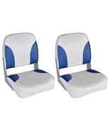 vidaXL Boat Seats 2 pcs Foldable Backrest Blue-white Pillow 16.1&quot;x14.2&quot;x... - $4,215.24 MXN