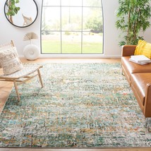 SAFAVIEH Madison Collection Area Rug - 10&#39; x 14&#39; Green &amp; Turquoise Moder... - $360.97
