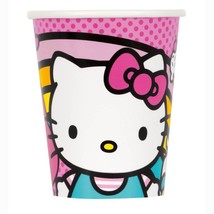 Hello Kitty Paper Beverage Cups Birthday Party Supplies 9 oz 8 Count - £3.94 GBP