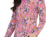 NWT IBKUL MARISSA HOT PINK ORANGE Long Sleeve Mock Golf Shirt S M L XL XXL - $79.99