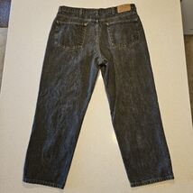Y2K Eddie Bauer Jeans Mens 38x30 Relax Fit Dark Gray Cotton Denim Loose Fit - $19.18