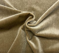 Designer Plush Mohair Custom Brown Wool Velvet Upholstery Fabric By Yard 55&quot;W - £79.91 GBP