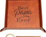 Fathers Day Gifts for Dad, 2Pcs PU Valet Tray Keychain Desktop Storage O... - £15.92 GBP