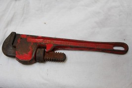 Vintage Made in Spain 10&quot; Heavy Duty Red Pipe Wrench - $19.57