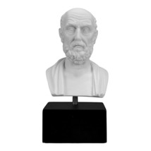 Hippocrates Father of Medicine Physician Bust Head Sculpture Cast Marble... - $50.06