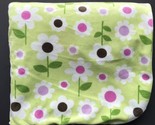 Baby of Mine Baby Blanket Flower Green Daisy Sherpa Floral - $14.99