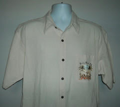 Key West Florida Relax Button Front Shirt  Mens XL Organic Cotton - £21.27 GBP