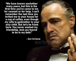 Don Corleone Godfather Quote Become My Enemies Publicity Photo All Sizes - £3.79 GBP+