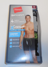 Hanes Sport X-Temp Boxer Briefs Underwear Mens Small 4 Pack Black Grey 2... - £23.31 GBP