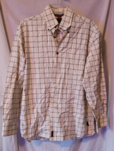Men's Tommy Hilfiger Dress Shirt Size Medium Checkered Button-Up Long Sl... - $14.99