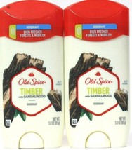 2 Old Spice 3 Oz Timber With Sandalwood Even Fresher Forest &amp; Nobility Deodorant - £21.32 GBP