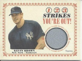 2004 Topps Cracker Jacks 123 Strikes You&#39;re Out Kevin Brown KB Yankees - £2.79 GBP