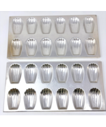 Vintage Better Houseware Lot of 2 Metal Madeline Shell Cookie Pans 12 Slots - $24.99