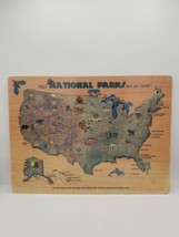 Which National Parks Have You Visited Wooden Puzzle 40 Piece Map Carver Kids - £14.75 GBP