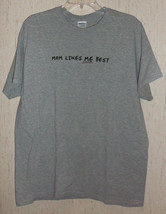 * EXCELLENT MENS &quot;MOM LIKES ME BEST&quot; GRAY HEATHER NOVELTY T-SHIRT SIZE L - £14.63 GBP