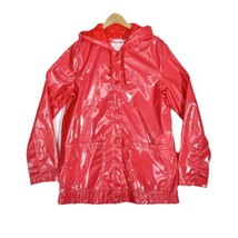 Xhilaration Rain Jacket Girls 16 Shiny Liquid Leather Windbreaker Hood R... - £27.46 GBP