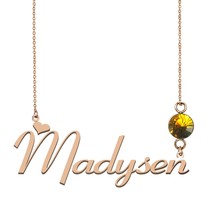 Pink name necklace, Lucy name necklace, Madysen Name Necklace Best Christmas Gif - £13.36 GBP