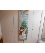 Christmas Is Forever &quot;Canvas LED Welcome Door Greeter Snowman&quot; NEW 64”x1... - $699.51 MXN