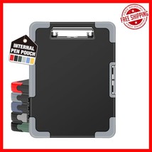 Heavy Duty Black Clipboard with Storage &amp; Pen Pouch - Perfect for Profes... - $663.35 MXN