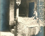 Vintage Real Photo Post Card RPPC Ravello Italy Courtyard w Man - $3.51