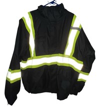 HIGH VISIBILITY INSULATED REFLECTIVE ROAD WORK SAFETY BOMBER JACKET MEN ... - $47.16