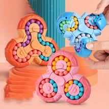 Magic Bean Puzzle Toy, Rotating Magic Bean Cube&amp;Fidget Spinner Toys 2-in... - £11.67 GBP