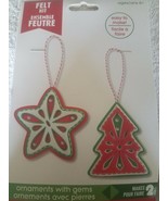 Felt Christmas Kit ornaments with gems makes 2 upc 889092630490 - $39.48