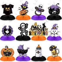 12 Pieces Halloween Baby Shower Decorations Halloween A Baby Is Brewing Honeycom - £15.81 GBP