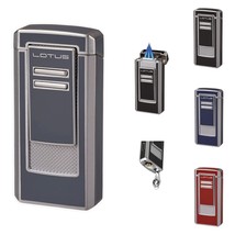 Lotus Commander Cigar Lighter Triple Flames Metal Housing w/ Punch Choose Color - $68.37 CAD