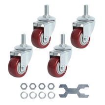 Caster Wheels 2 Inch Heavy Duty Threaded Stem Casters 1/2&quot;-13 x 1&quot; Set of 4 NEW - £20.29 GBP