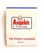Angelo&#39;s Supermarkets Vintage Matchbook Food Shopping Matches Unstruck E19E - €17,11 EUR
