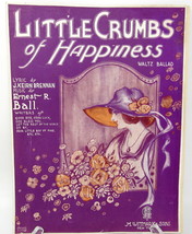 Little Crumbs of Happiness Sheet Music Piano Voice 1920 Waltz Ballad Ant... - $9.89