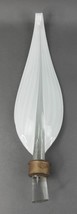 Murano Vintage Large White Leaf Art Glass Wall Sconce Shade No Backplate - £218.07 GBP