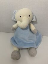 Sumersault Security Buddies blue plush elephant lovey baby toy dress - $7.27