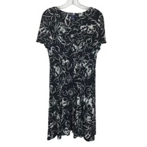 NWT Womens Size Large Chaps by Ralph Lauren Artistic Floral A-Line Midi Dress - £31.32 GBP