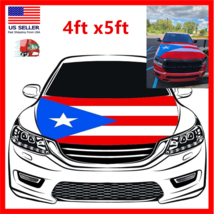 Puerto Rico Hood Cover Country Flags Hood Flags Universal Size 4ft x5 ft - $19.79