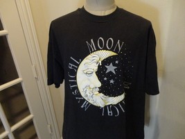Vtg 90&#39;s Hanes Black Magical Mystical Moon Stars T-Shirt Adult 2XL Usa N... - $43.07