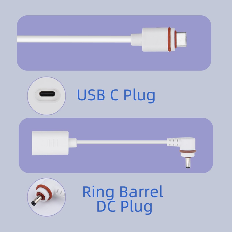 2Pack-Charger Cable for Ring Camera,5M/16Ft Charge Cable with DC Power Adapter C Item image 3