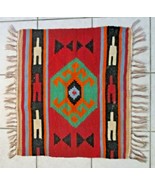 Antique 31&quot; x 28&quot; Turkish Kilim Rug Hand Woven Saddle Blanket  - $203.74 CAD