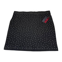 Bongo A-Line Mini Skirt Juniors 13 Black Denim Sequins Back Zip Classic Fit - $15.47