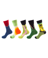 Anysox 5 Pairs One Size 5-11 Mixed Color Set Christmas Socks Beach Cotton  - €25,21 EUR