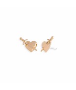 Bronze Sword and Heart Post Earrings 8x10mm - $398.27 MXN