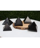 Black Tourmaline Crystals Pyramid~EMF Protection Wealth Pyramids - $544.64 MXN