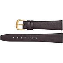 Men&#39;s 18mm Regular Brown Leather Flat Calf Watch Strap Band - £20.77 GBP