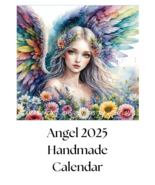 Angel Calendar 2025, Wall, A4, One Month View, Handmade Design, Upliftin... - $16.75