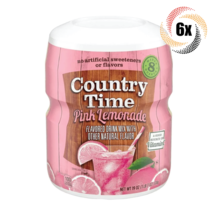 6x Canister Country Time Pink Lemonade Powdered Drink Mix | Caffeine Free | 19oz - £35.19 GBP