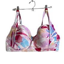 LYSA Love Your Size Always Size 0X 14W-16W Swim Bathing Suit Top Pink Multicolor - £14.89 GBP