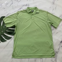 FootJoy Mens Polo Shirt Size L Lime Green Short Sleeve Golf Lightweight - £14.28 GBP